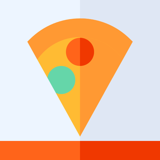 pizza stück Basic Straight Flat icon
