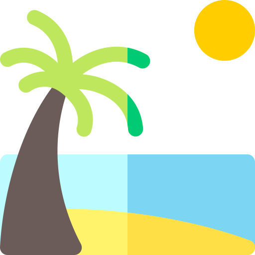 Beach Basic Rounded Flat icon