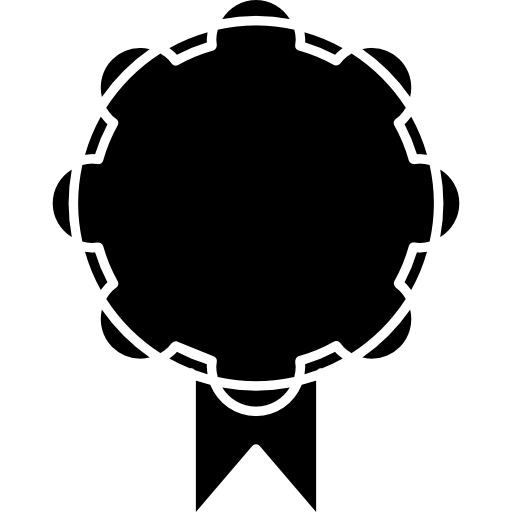 emblema de reconhecimento com cauda de fita  Ícone