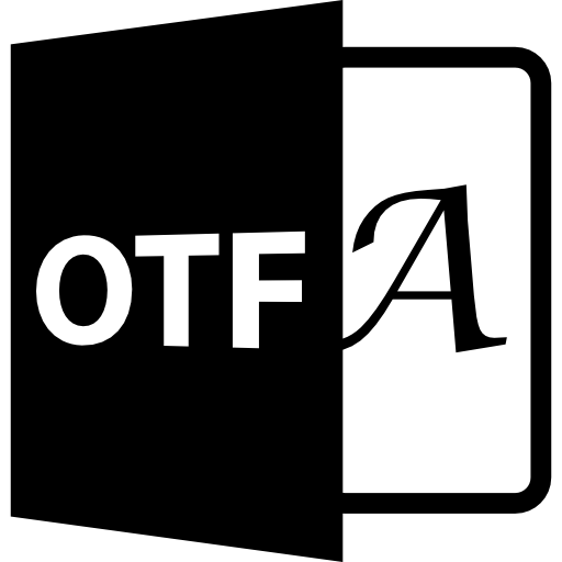 format de fichier otf  Icône