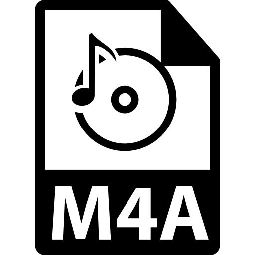 símbolo de formato de archivo m4a  icono