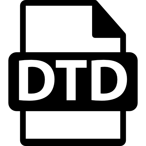 símbolo de formato de archivo dtd  icono