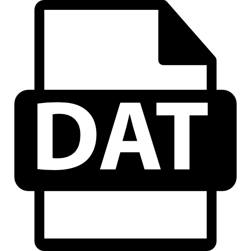 Dat file format symbol  icon