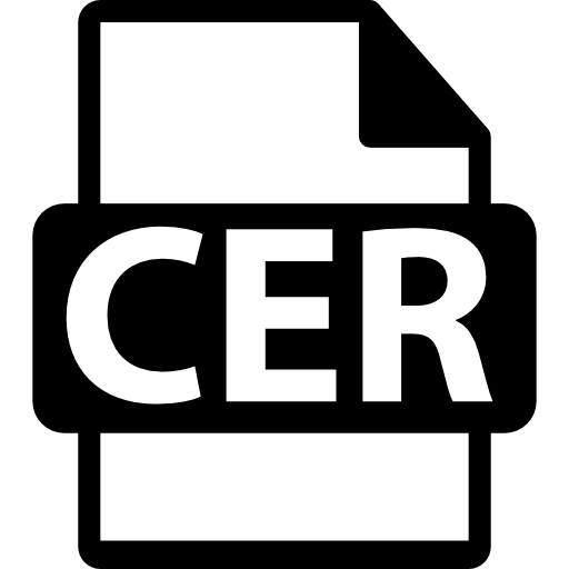 simbolo del formato file cer  icona