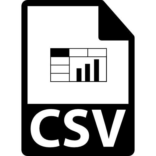 simbolo del formato file csv  icona