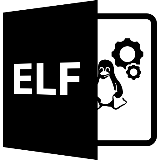 símbolo de formato de archivo elfo  icono
