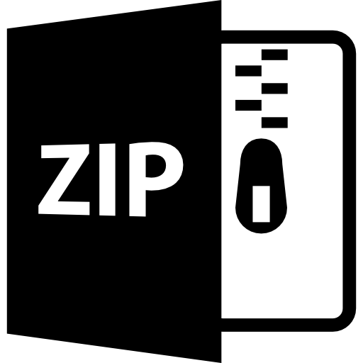 Zip compressed file format interface symbol  icon
