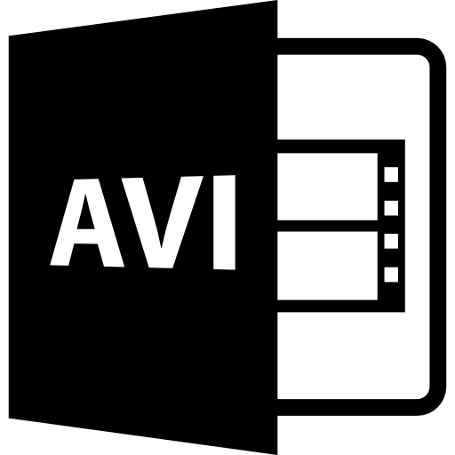 Avi video file format symbol  icon