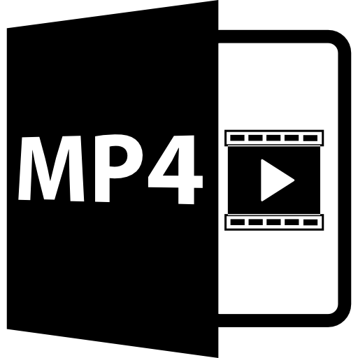 Mp4 file format symbol  icon