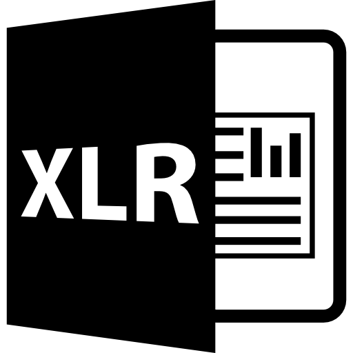 Xlr file format symbol  icon