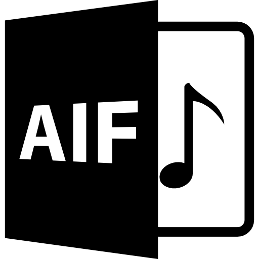 Aif file format symbol  icon