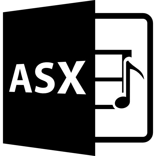 símbolo de formato de archivo asx  icono