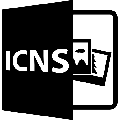 símbolo de formato de archivo icns  icono
