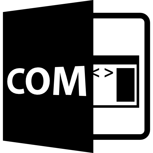 Com file format symbol  icon