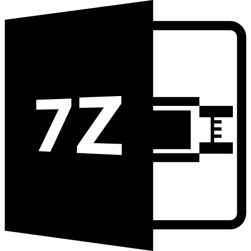 símbolo de formato de arquivo 7z  Ícone