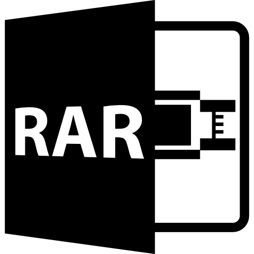 Rar file format symbol  icon