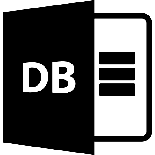 símbolo de formato de archivo db  icono
