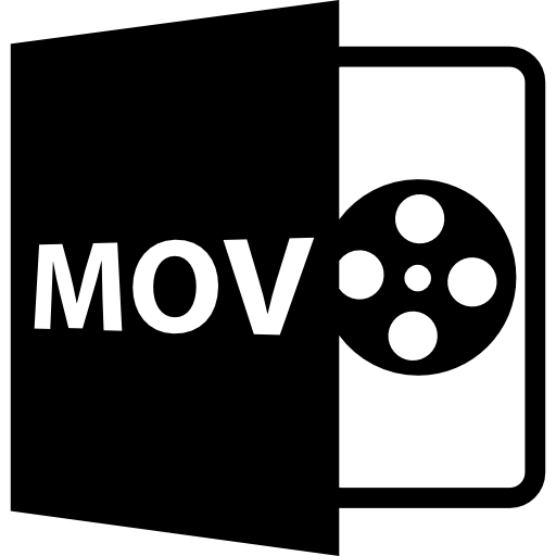 Mov file format symbol  icon