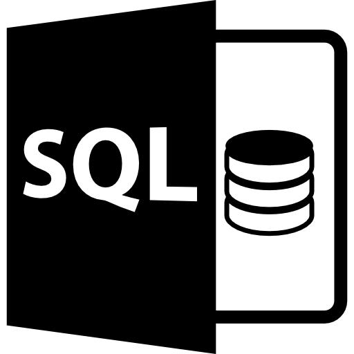 Sql file format symbol  icon