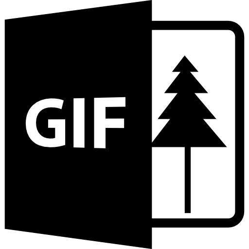 extensión de imagen gif  icono