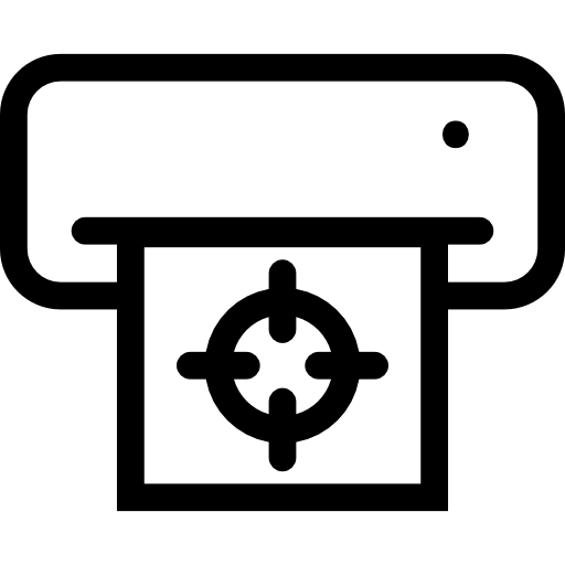 인쇄 된 용지가있는 프린터  icon
