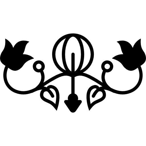 대칭 대칭 모양의 꽃 디자인  icon