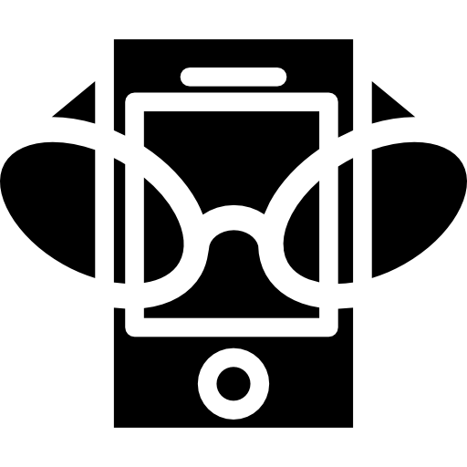 Cellphone with sunglasses  icon