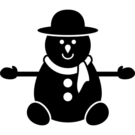 Снеговик в черной версии  иконка