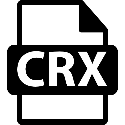 símbolo de formato de archivo crx  icono