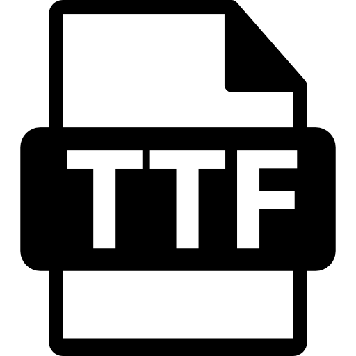 symbole de format de fichier ttf  Icône