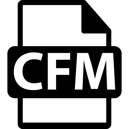 símbolo de formato de archivo cfm  icono