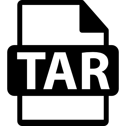 símbolo de formato de archivo tar  icono