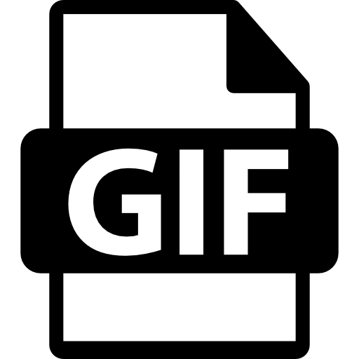 GIF file format symbol  icon