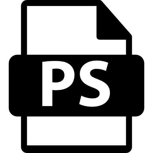 símbolo de formato de archivo ps  icono