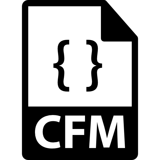 símbolo de formato de arquivo cfm  Ícone
