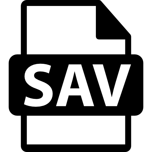 símbolo de formato de archivo sav  icono