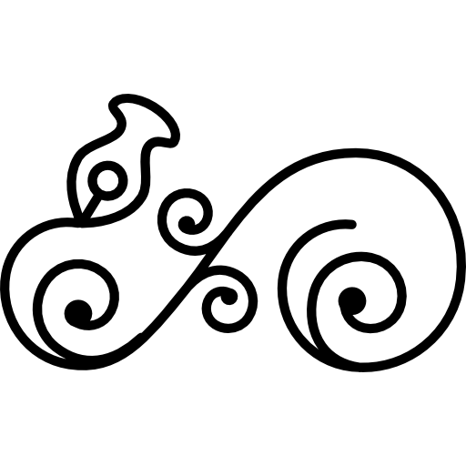 Floral design of asymmetric shape  icon