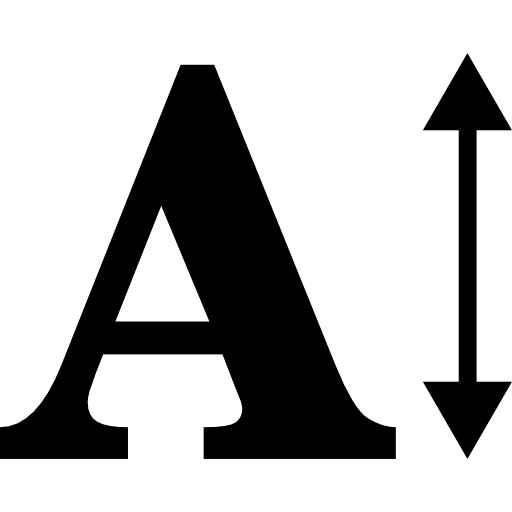 Регулировка размера письма  иконка