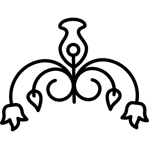 araña de diseño floral  icono