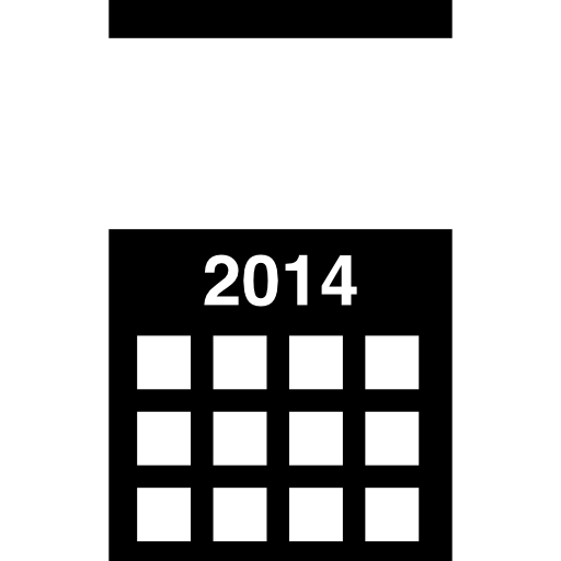 calendário de parede 2014  Ícone