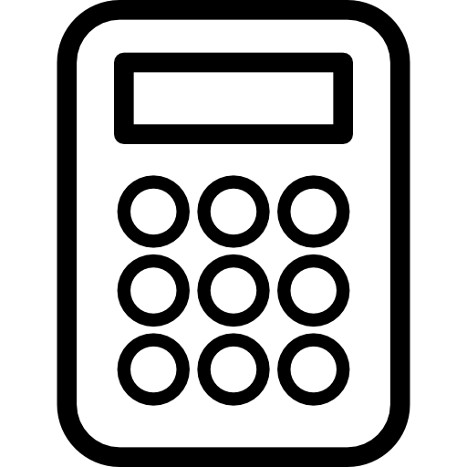 variante de contorno de calculadora  Ícone
