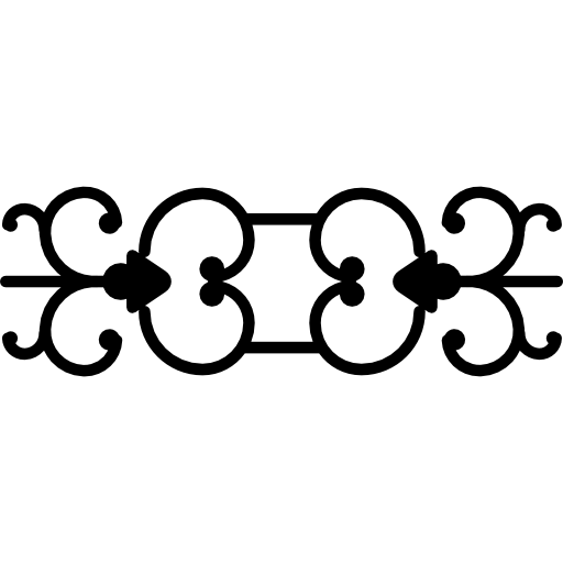 borda de design floral com cachos  Ícone