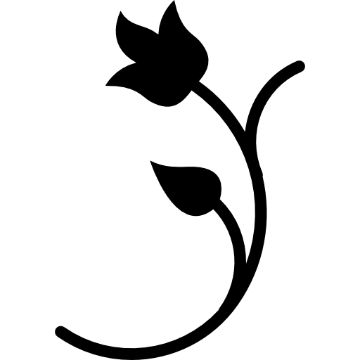 silhueta de design floral  Ícone