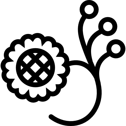 flor com três botões  Ícone