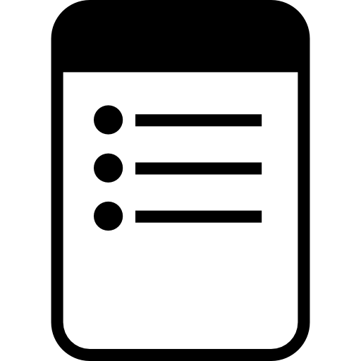 variante de bloco de notas com bordas arredondadas  Ícone