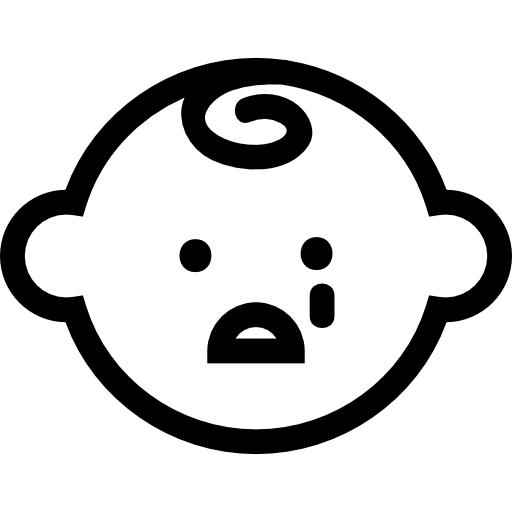 泣いている赤ちゃんの顔  icon