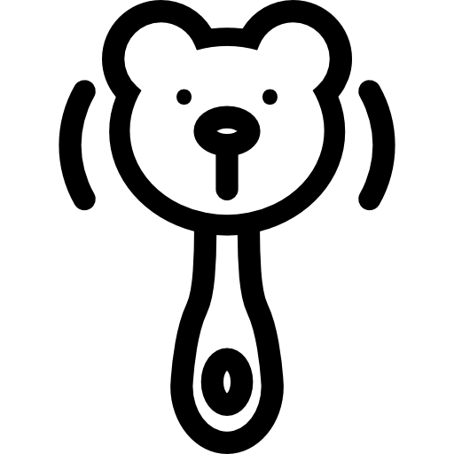 Bear rattle outline  icon