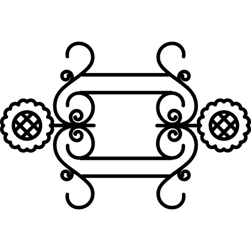 diseño floral de formas simétricas  icono