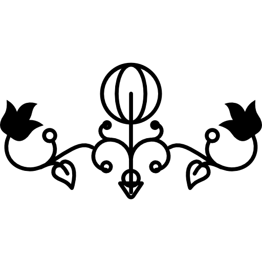 Floral design with symmetry  icon