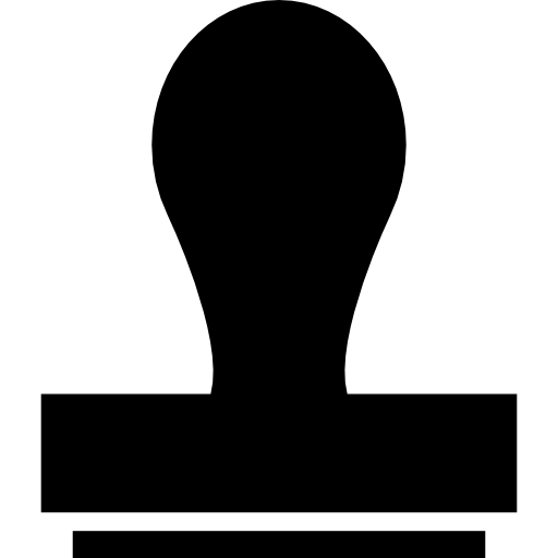 variante de silhouette de timbre d'impression  Icône
